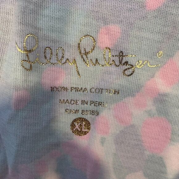 Lilly‎ Pulitzer Women's Size XL Bay Dress Bright Navy Island Medallion Stripe - Picture 4 of 11